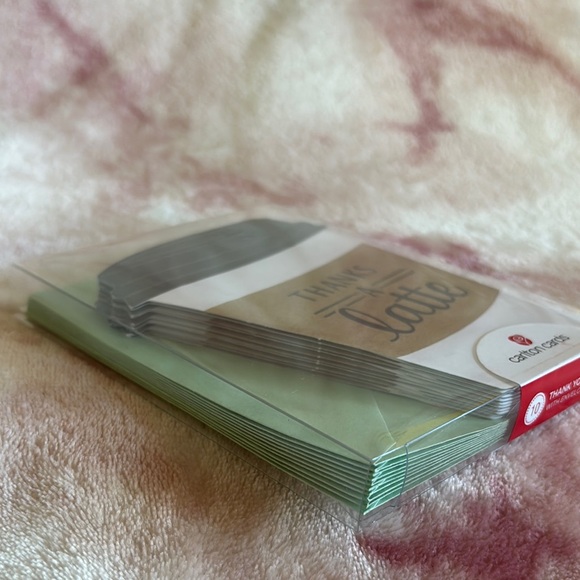 Carlton Cards “Thanks A Latte” Coffee Cup Thank You Cards Set of 10 NWT - Picture 3 of 12